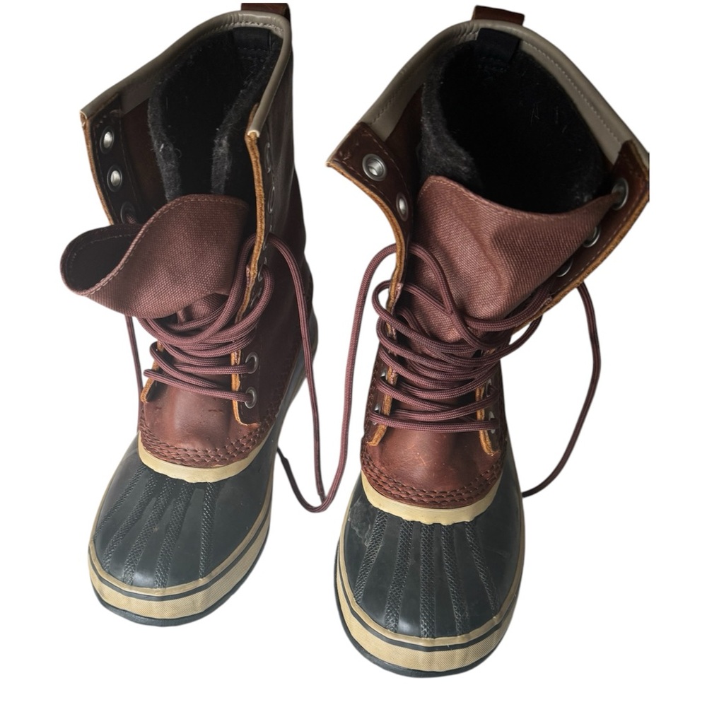 SOREL Premium waterproof leather brown boots women’s size 8